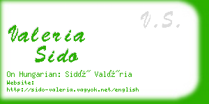 valeria sido business card